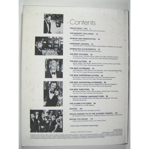 Academy Awards Oscar 1979 Cooper Deer Hunter Warren Beatty De Niro Paperback - Picture 9 of 10